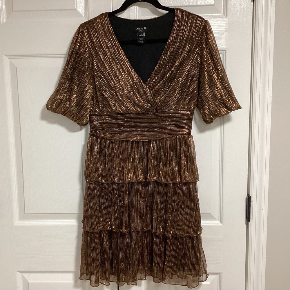 Babydoll Alexa B Nites Dress Size 8 Floral Design Fairy Glitter Sparkle Festival